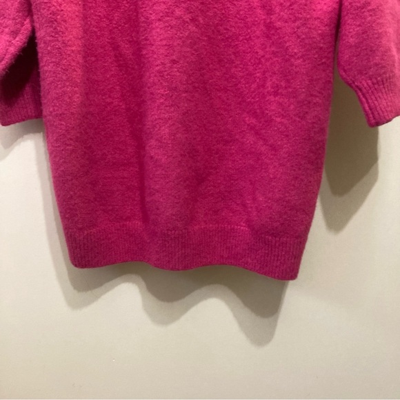 Smash + Tess Sweater Weather Dress Size Medium Fuchsia Pink Vneck - Picture 8 of 11